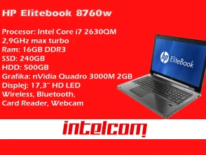 HP Elitebook 8760w i7 Quad Core 2nd gen.